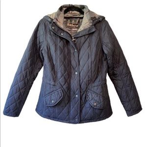 Barbour Milfire Quilted Jacket with Detachable Hood Navy 6